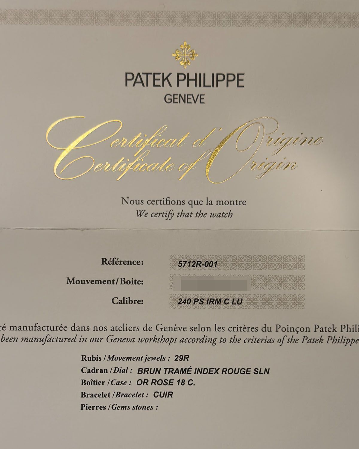 Patek Philippe 5712R-001
