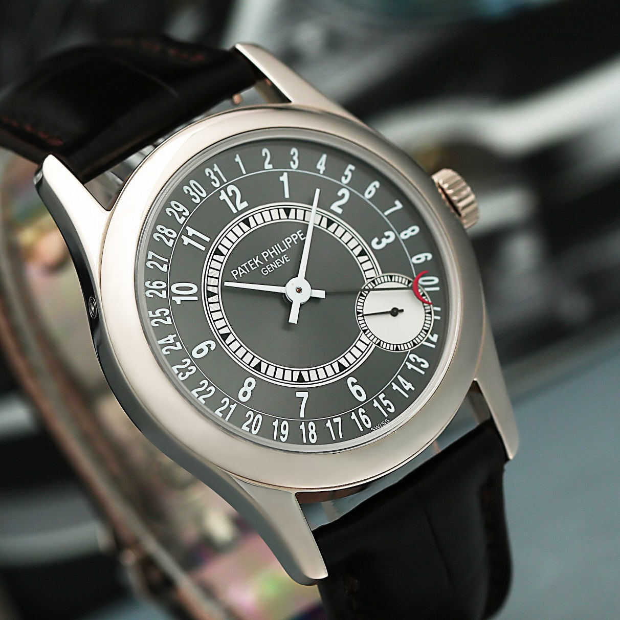 Patek Philippe 600G with a black strap 
