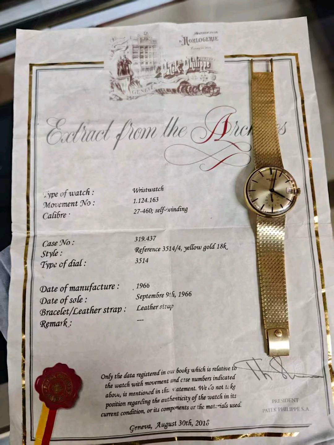 Patek Philippe 3514/4