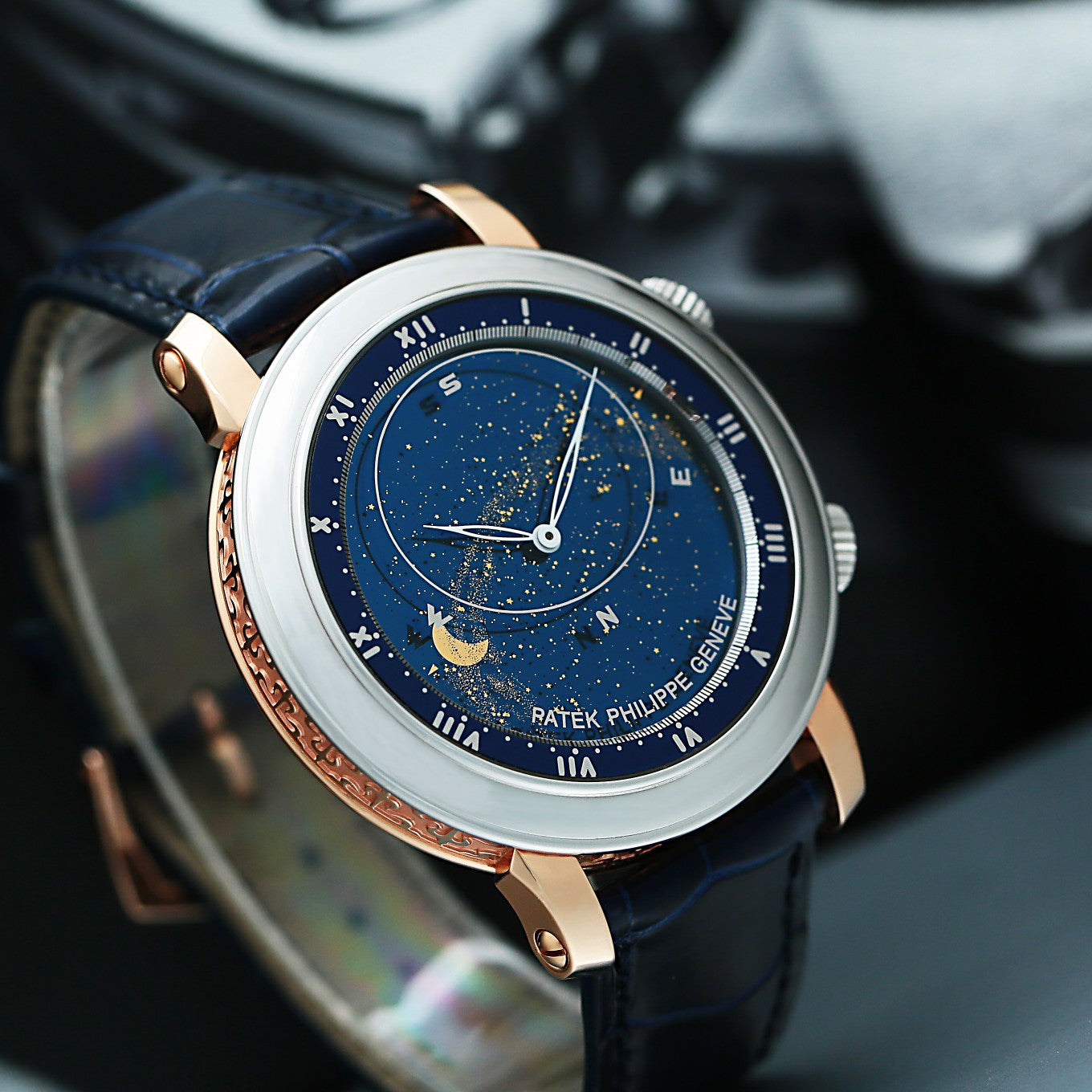 Patek Philippe 5102 with blue dial and gold case