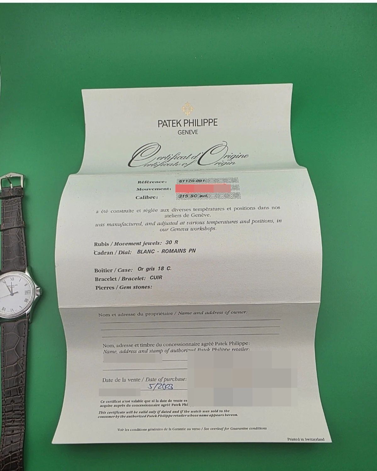 Patek Philippe 5117G-001