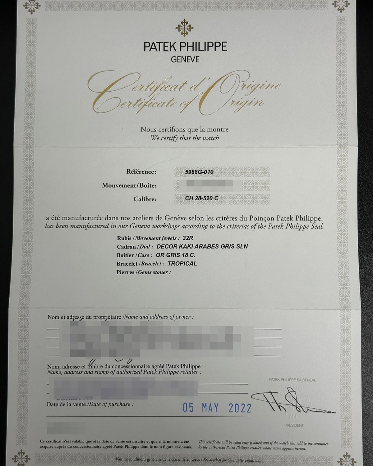 Patek Philippe 5968G-010