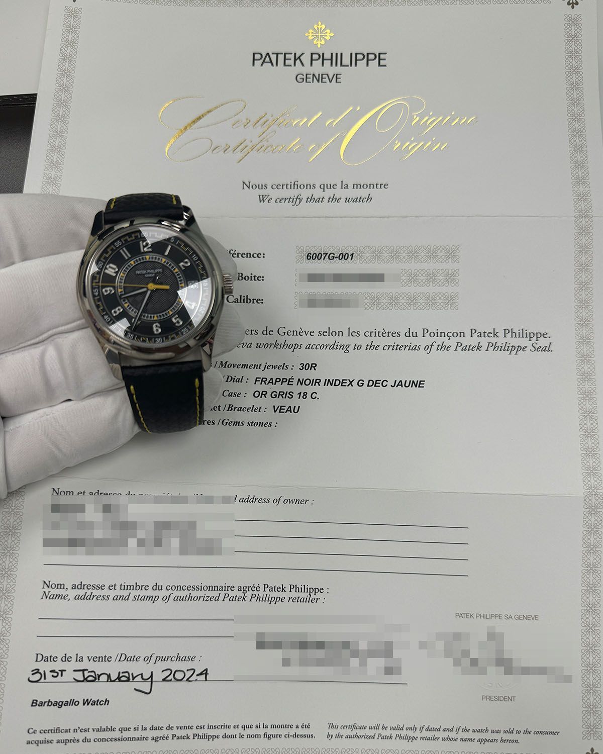 Patek Philippe 6007G-001